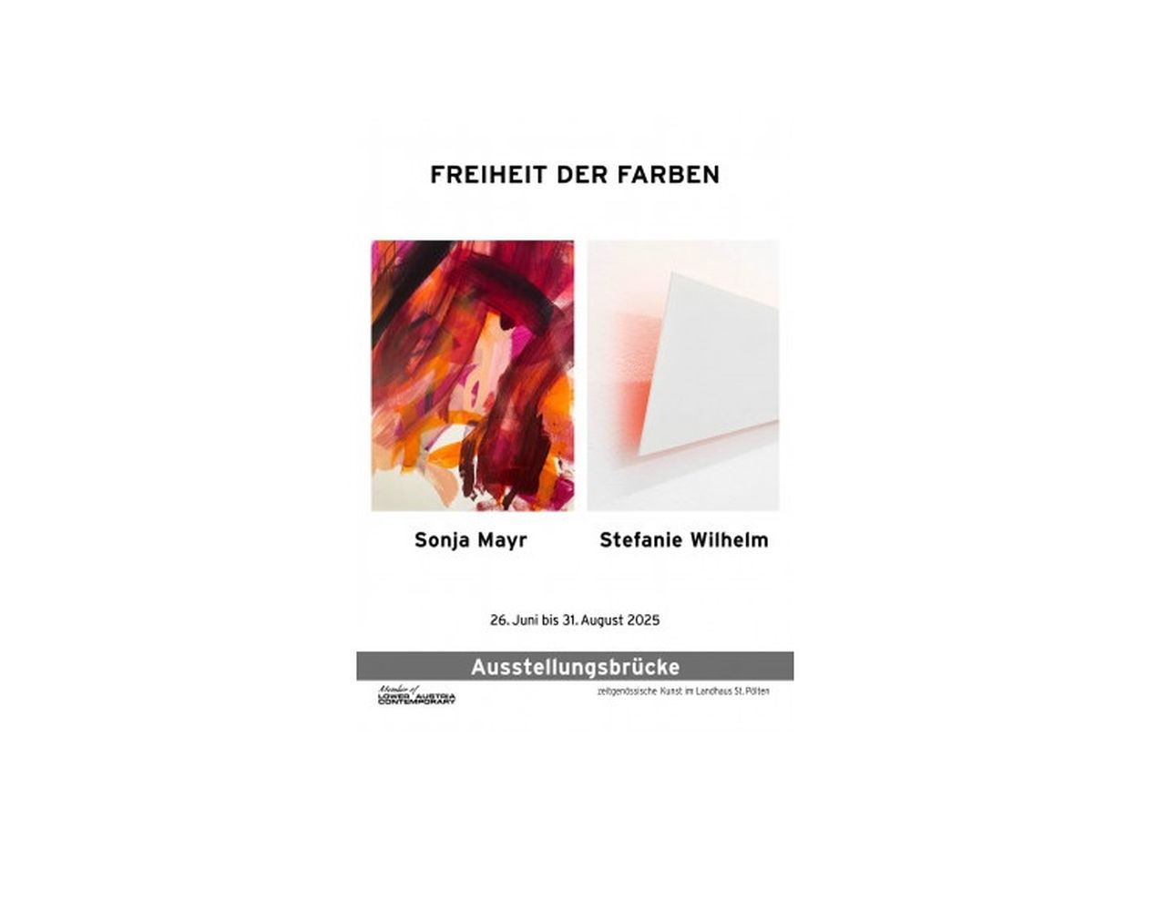 Flyer zur Ausstellung "Freiheit der Farben"